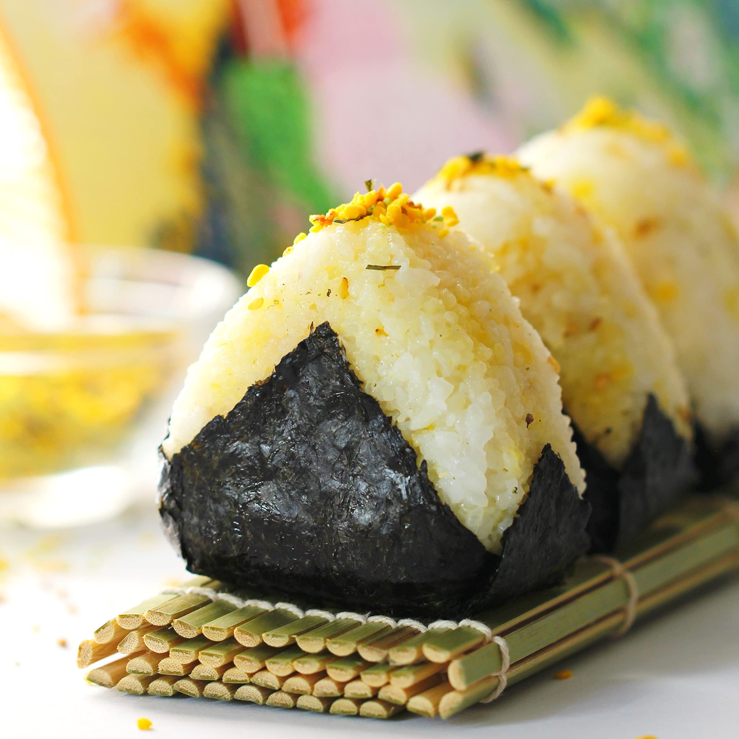 Onigiri Kochset für japanische Reisdreiecke – für 18 Reisbällchen, 5-teilige DIY Onigiri Box, inkl. 3 Rezeptideen, vegan, Geschenkidee für Anime Fan