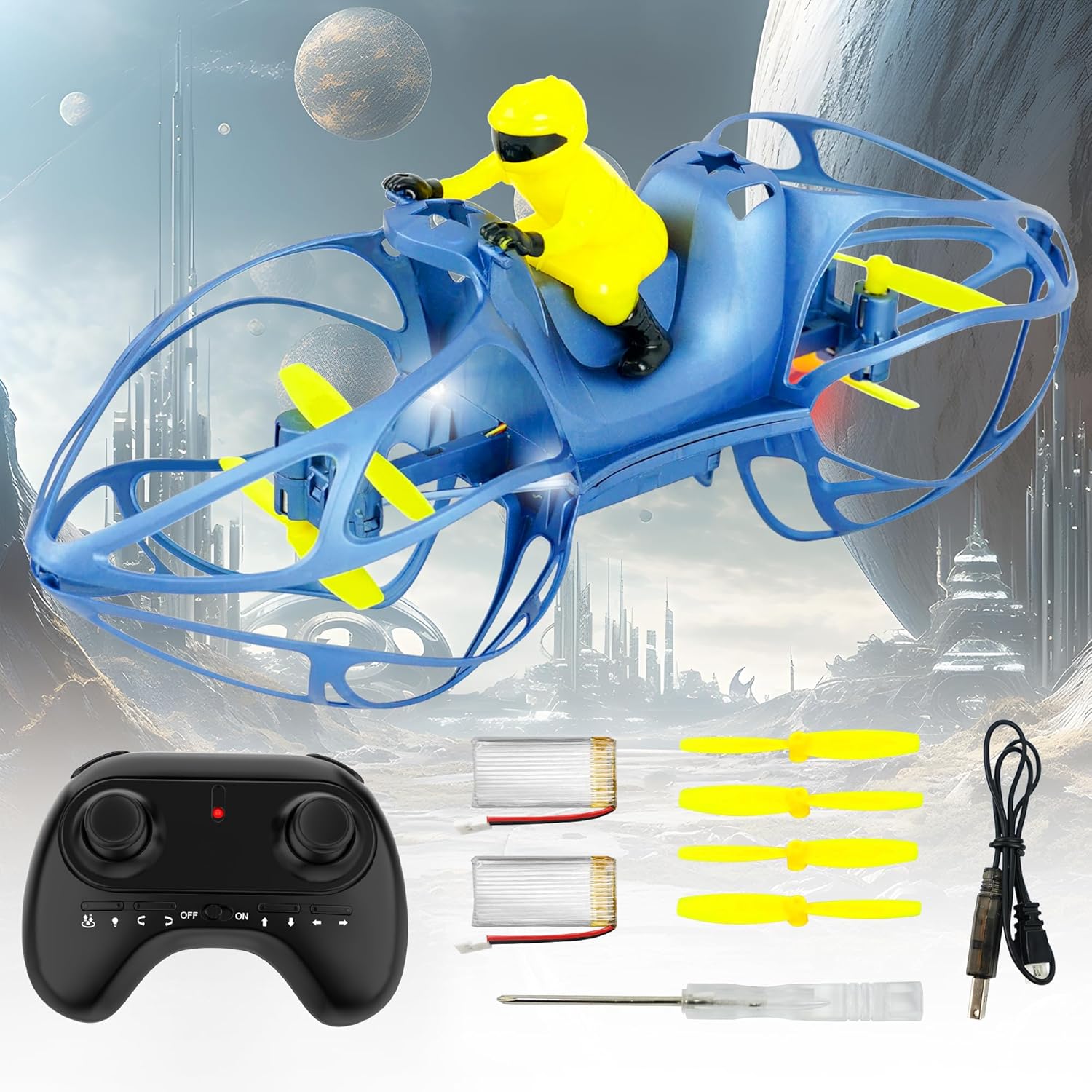 BEZGAR Drones for Kids Flying Motorcycle Mini Drone with