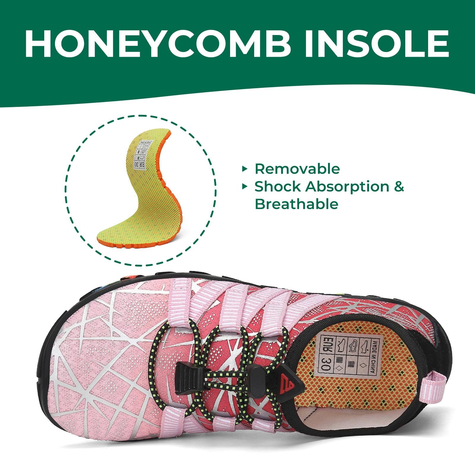 SAGUARO Scarpe da Scogli Bambino Scarpe Mare Bambina Scarpette da Scogli Bambini Scarpette Mare Ragazze Ragazzi Scarpe Acqua Antiscivolo Scarpe Immersione Scarpe Nuoto, Gr 24-36 EU