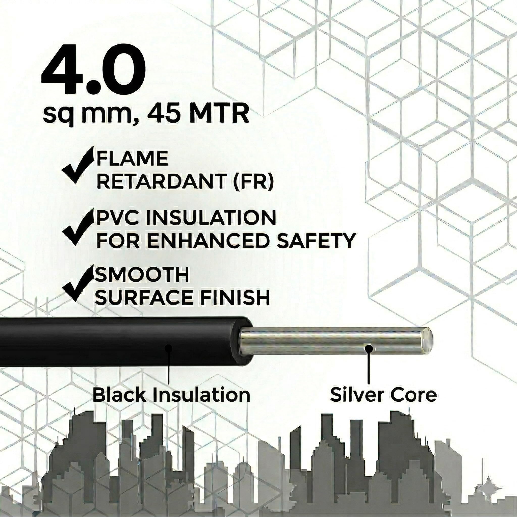 Black Aluminium Wire 4mm - 45m Roll -3