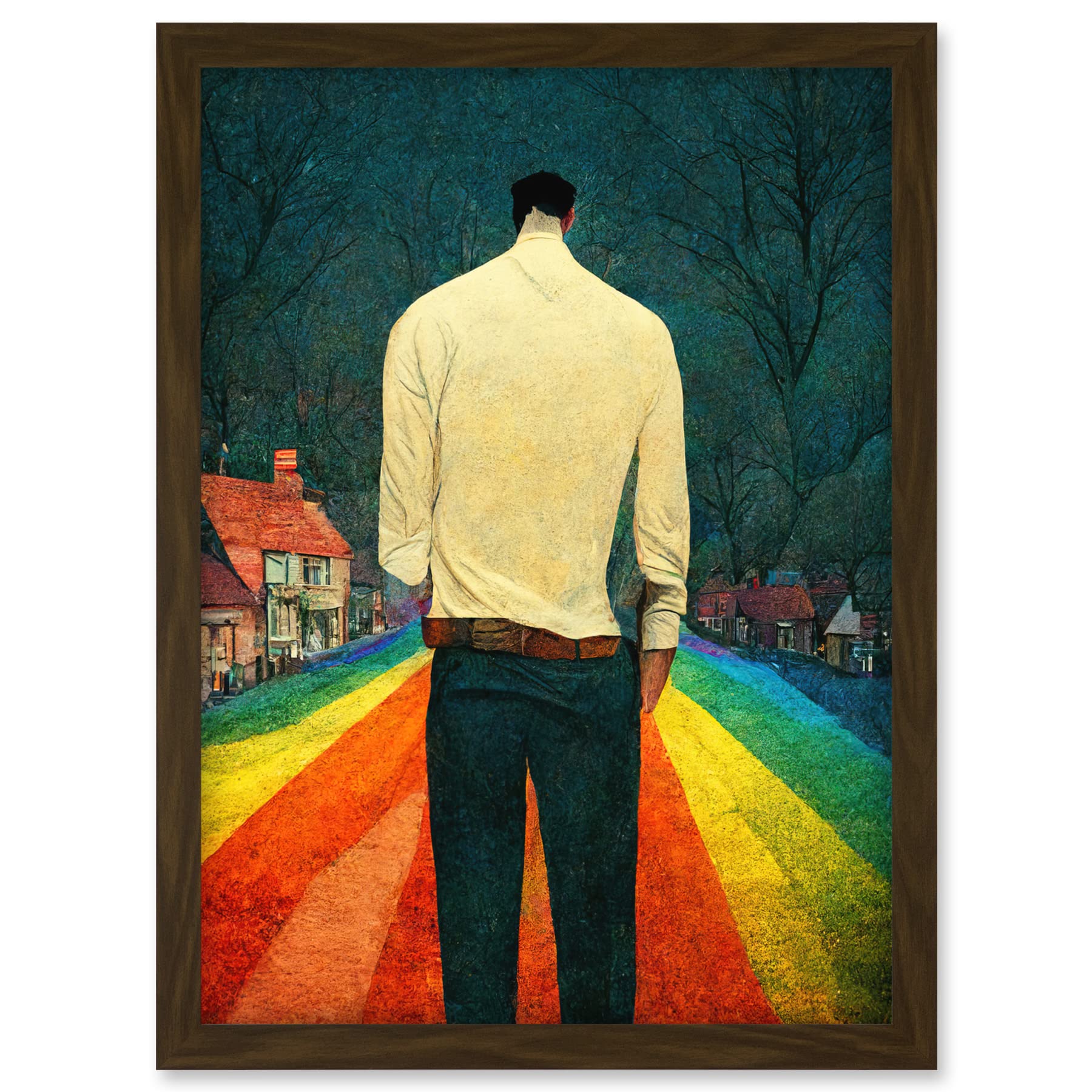 Doppelganger33 LTD Road To Acceptance LGBTQ Conceptual Modern Artwork Framed A3 Wall Art Print