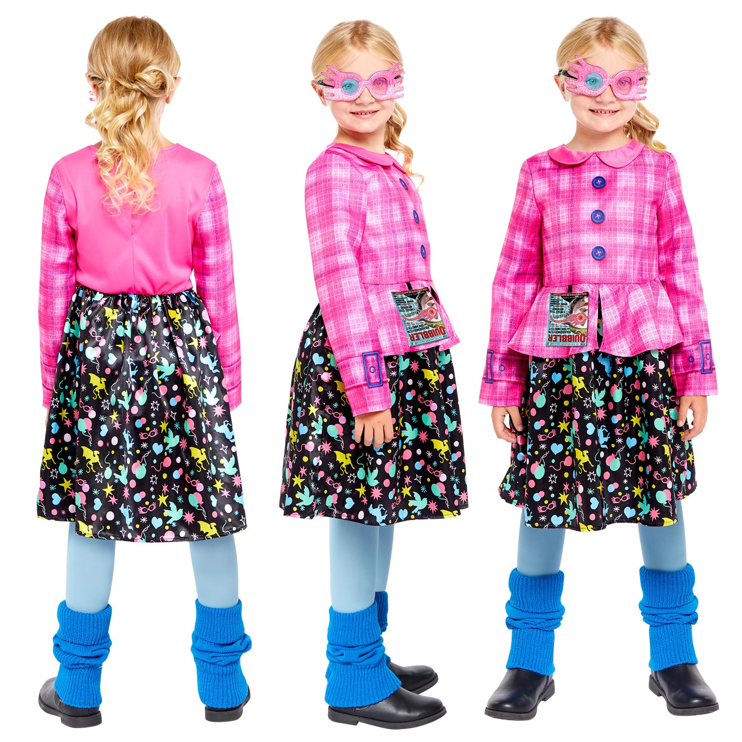 amscan - Girls Officially Licensed Harry Potter Luna Lovegood Kids Fancy Dress Costume