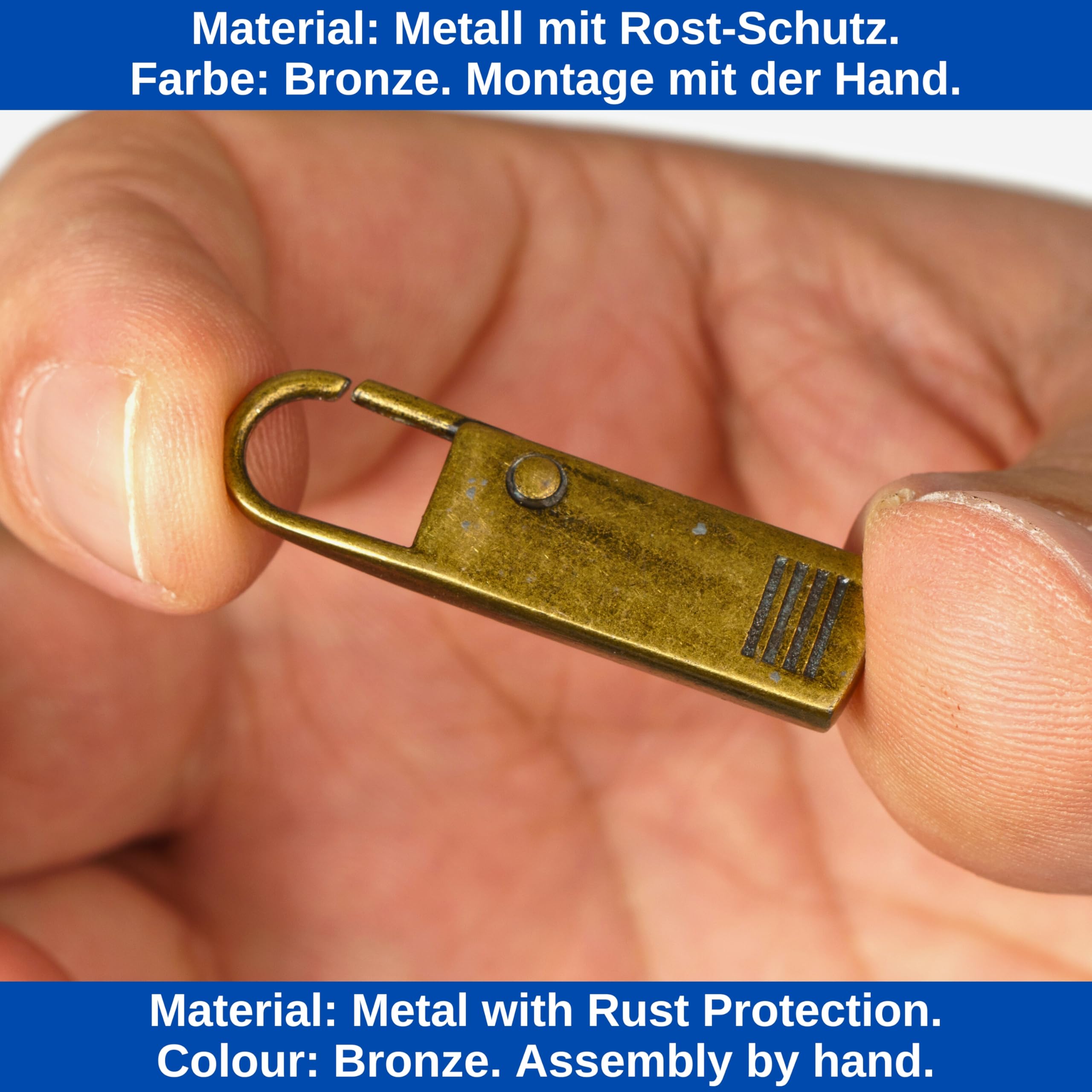 24 Pcs Zipper für Reißverschluss, Metall Zipper Pull Abnehmbares