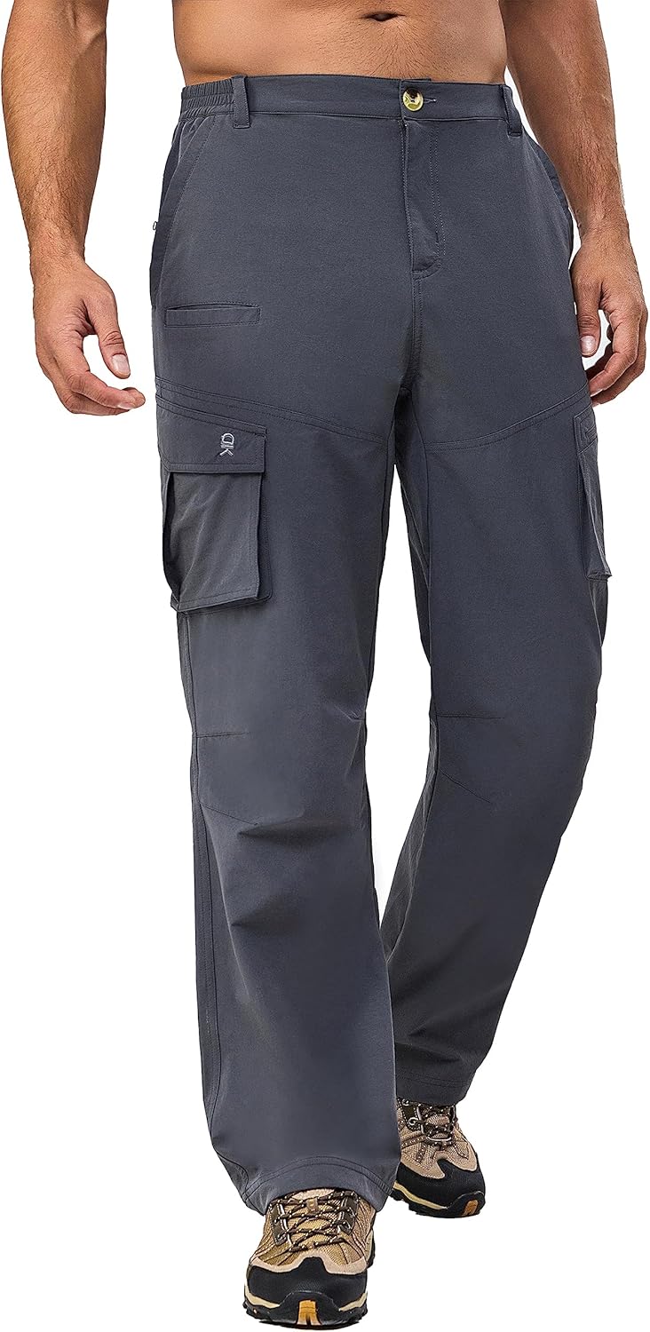 Little Donkey Andy Men's Quick Dry UPF 50+ Cargo Pants, Stretch Lightweight Outdoor Hiking Pants