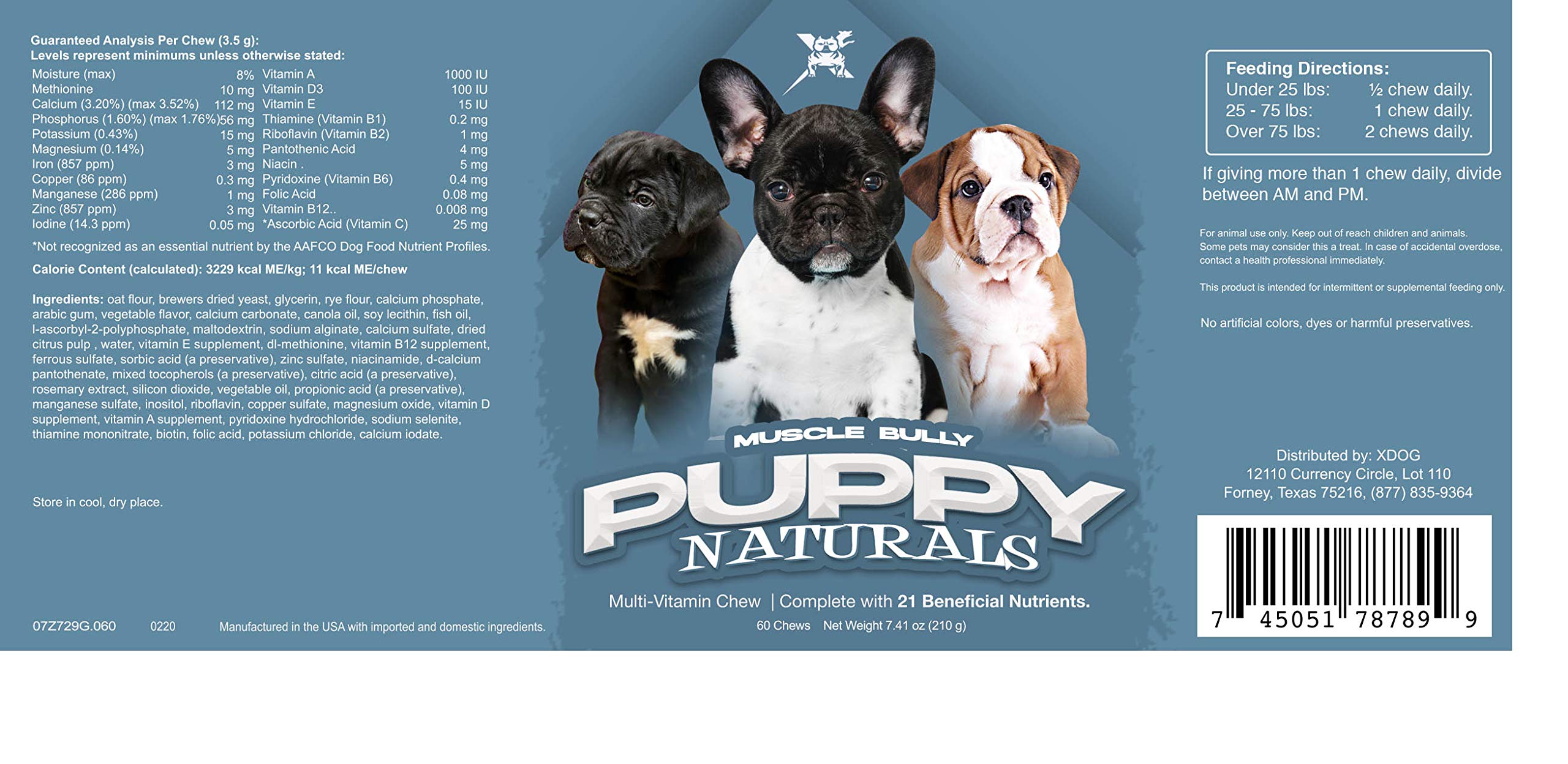 Buy Muscle Bully Puppy Naturals Formula Stack Immunity Supplement