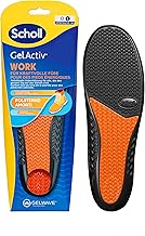 Scholl GelActiv Work Insoles for Men, All Day Comfort at Work, Keeps Feet Fresh and Cool, Shock Absorption and Comfortable Cushioning with GelWave Technology, Size 7-11