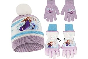 Adorable Frozen Winter Hat with Gift Scarves & Gloves for Girls
