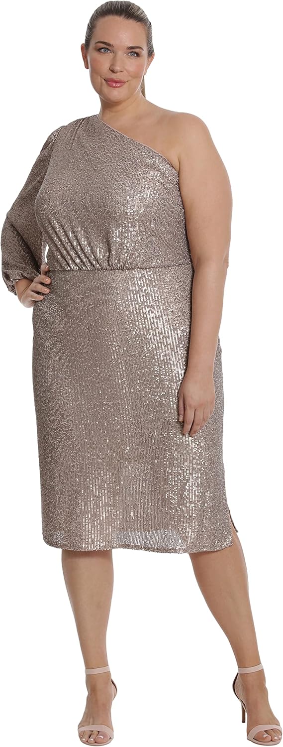 Maggy London Womens Holiday Sequin Dress Event Occasion Cocktail Party Guest of - Image 6