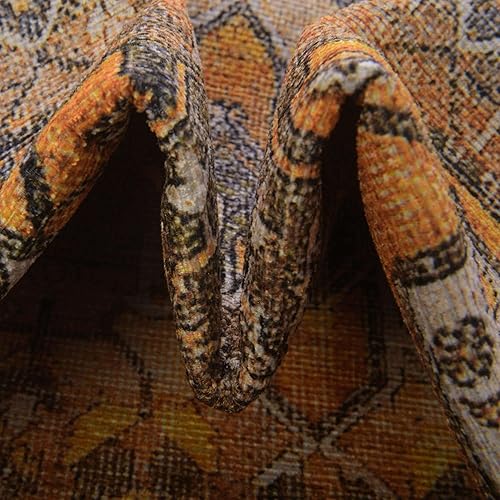 Miniatura 9 de Rugs.com Timeless Collection - Alfombra redonda de tejido plano amarillo de 3 pies 6 pulgadas x 3 pies 6 pulgadas perfecta para cocinas y comedores