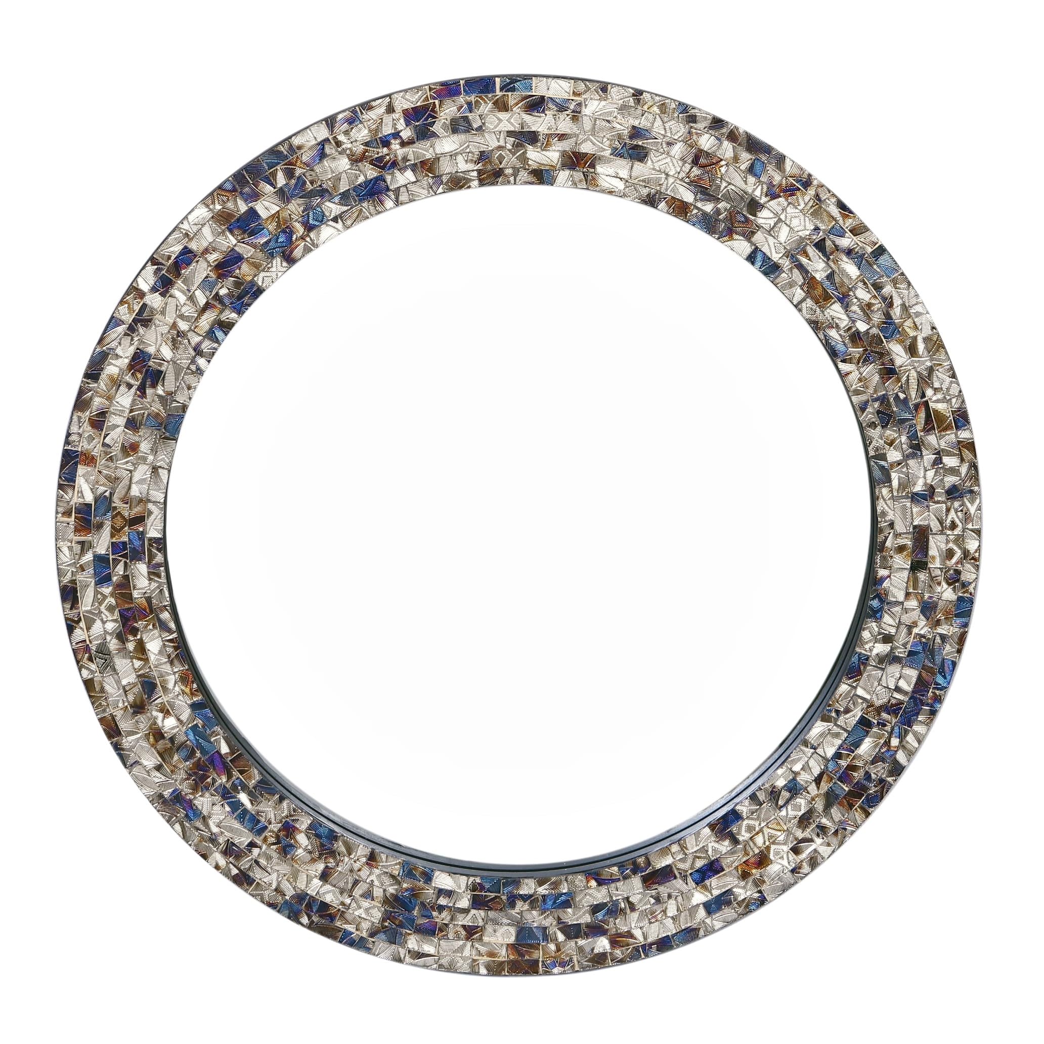 Harrow Decor Gold New Mosaic Mirror, Wm-025-6L, Size 24''