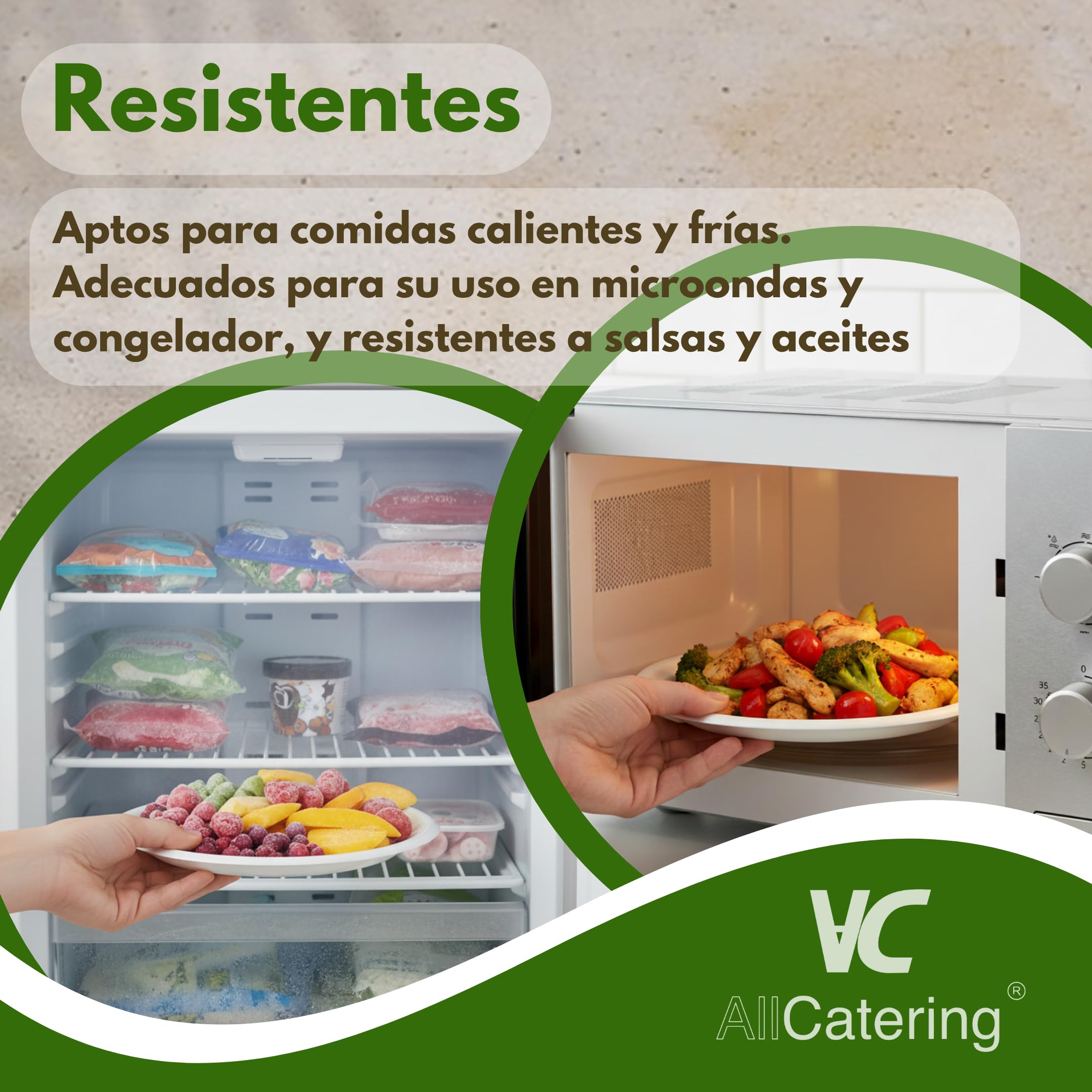 500 Platos Desechables de Caña de azúcar Redondos de 26 cm. Ecológicos, Biodegradables y Resistentes para Picnics, Barbacoas, Fiestas y Cumpleaños. 500 Platos