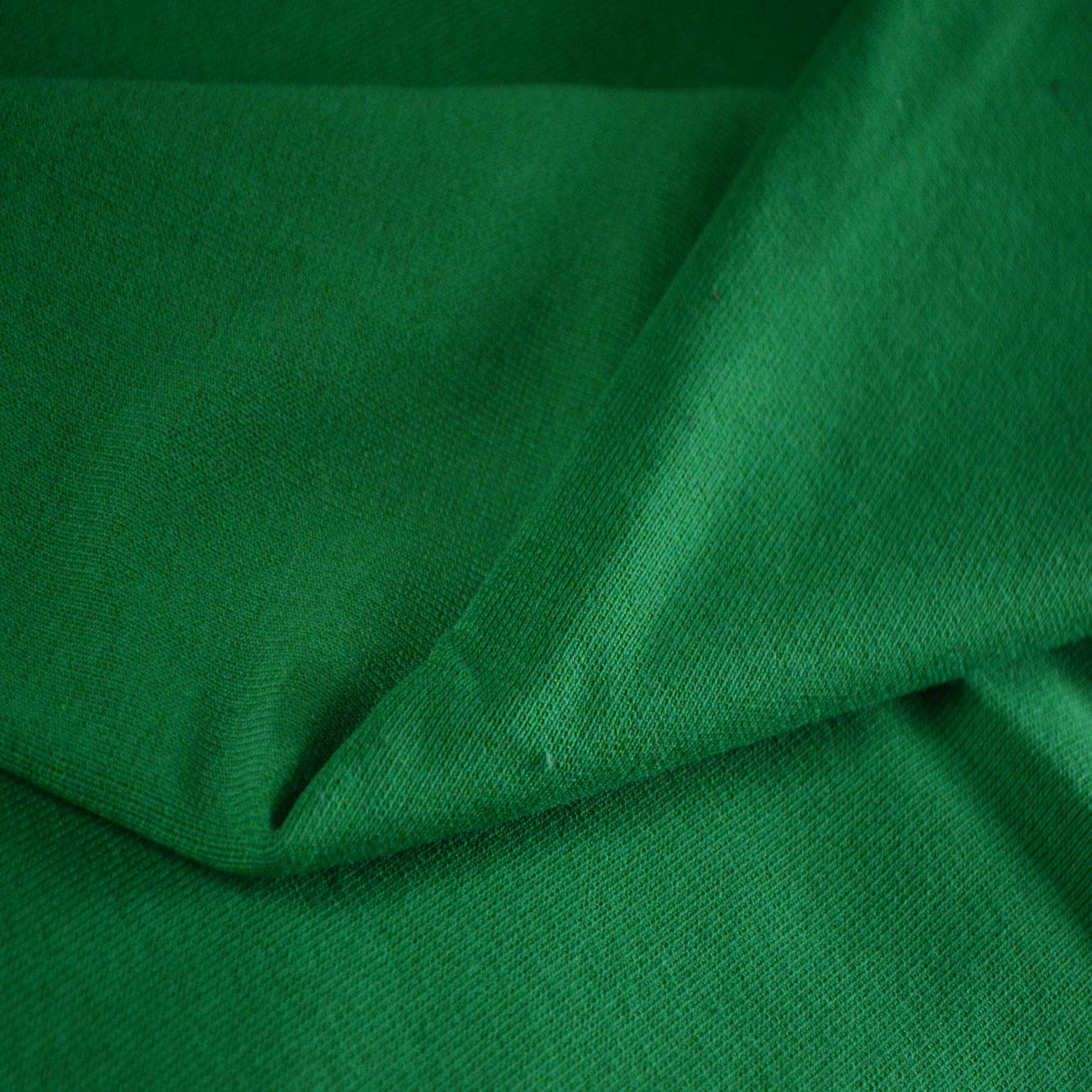 Neotrims Irish Green Stretch Sweatshirt Rib Fabric, Knit Ribbing, Waistbands Cuffs. For Hoddies & Dressmaking. 10 Colors. Cotton Acrylic Poly Mix. 1 Meter