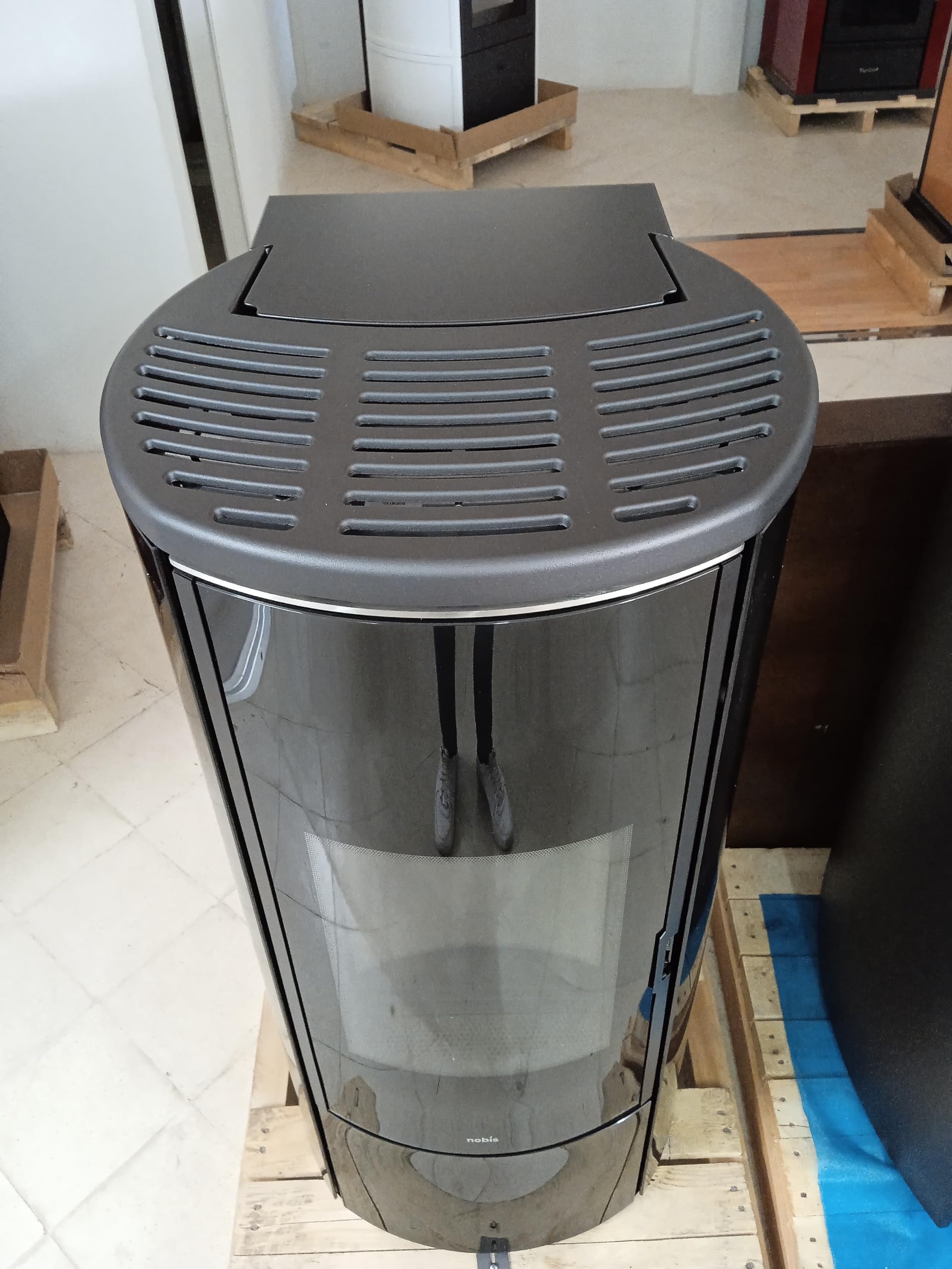 Nobis - Termoestufa de pellets modelo H12 V Shape Glass