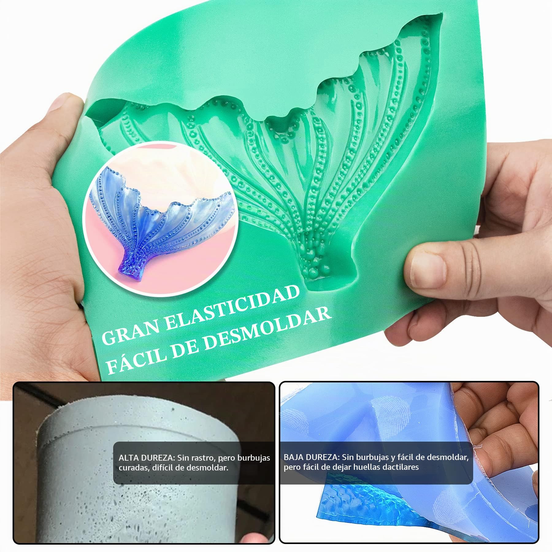 Caucho de silicona líquida – 9 L/10 kg 15 A moldes de silicona para fabricación de moldes de silicona – 1: 1 proporción de silicona para moldear resina DIY molde de velas, molde de jabón, fundición