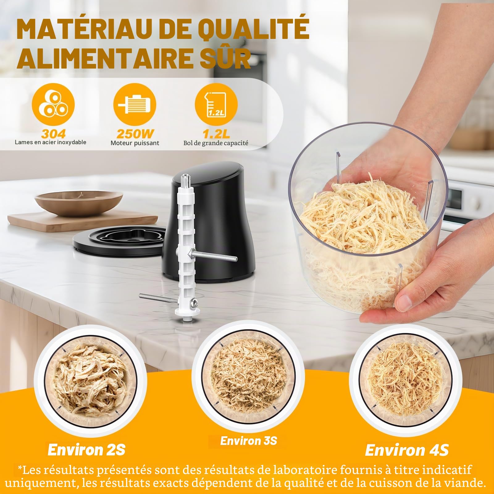 Hachoir Électrique Hachoir à Viande Polyvalent 250w Mixeur Hachoir Electrique Food Processor Hachoir a Viande Mixer Cuisine Hachoir àViande Pour Poitrine de Poulet Viande Fruits Légumes Noix