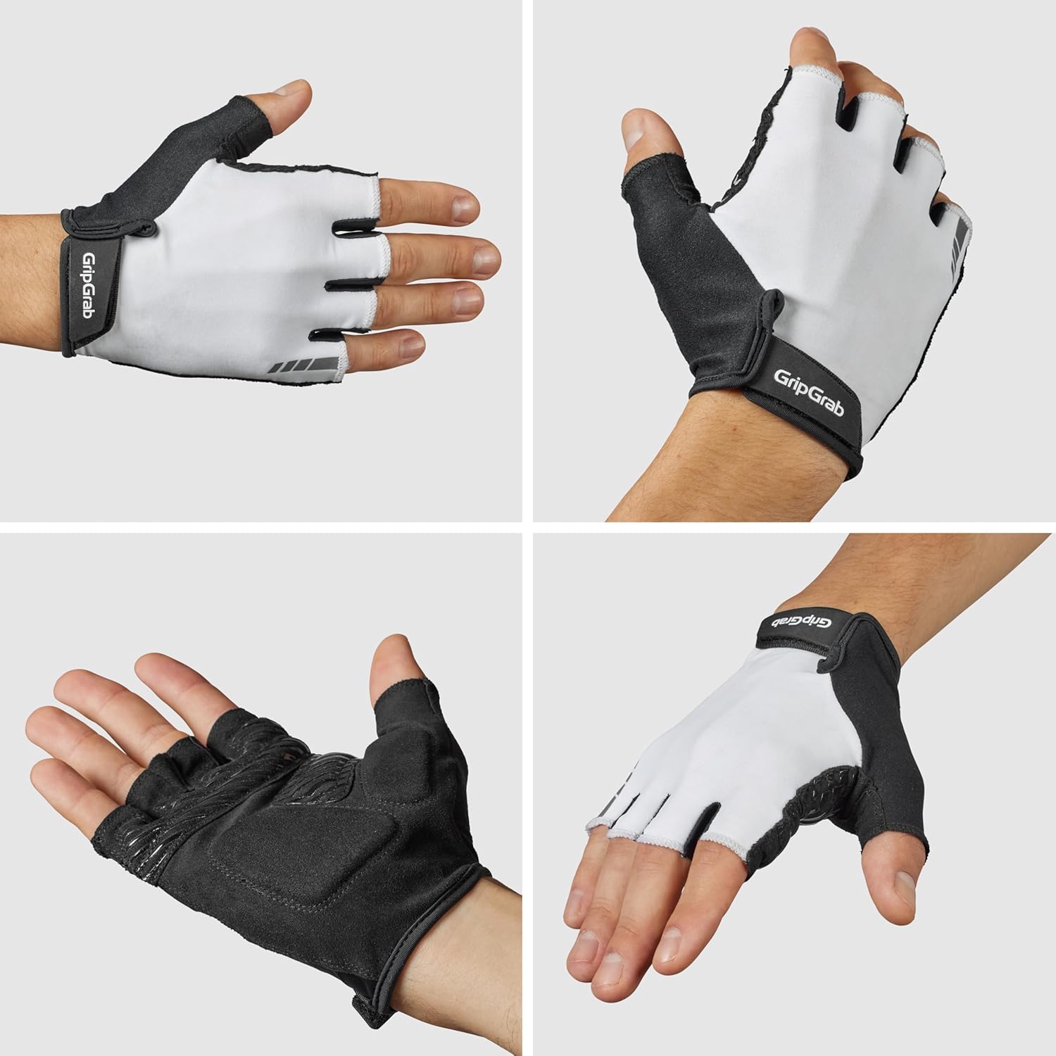 GripGrab ProRide RC Max Padded Short Finger Summer Cycling Gloves Comfortable Cushioned Fingerless Bike Glove Anti-Slip