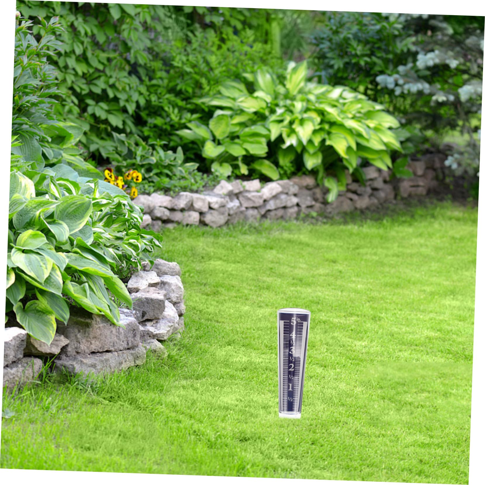 ifundom 5stücke Transparenter Regenmesser Mit Erdspieß Großer Niederschlagsmesser Für Garten Präzise Messung Regenmenge Und Sicheres Messwerkzeug Für Terrassen Und Rasenflächen