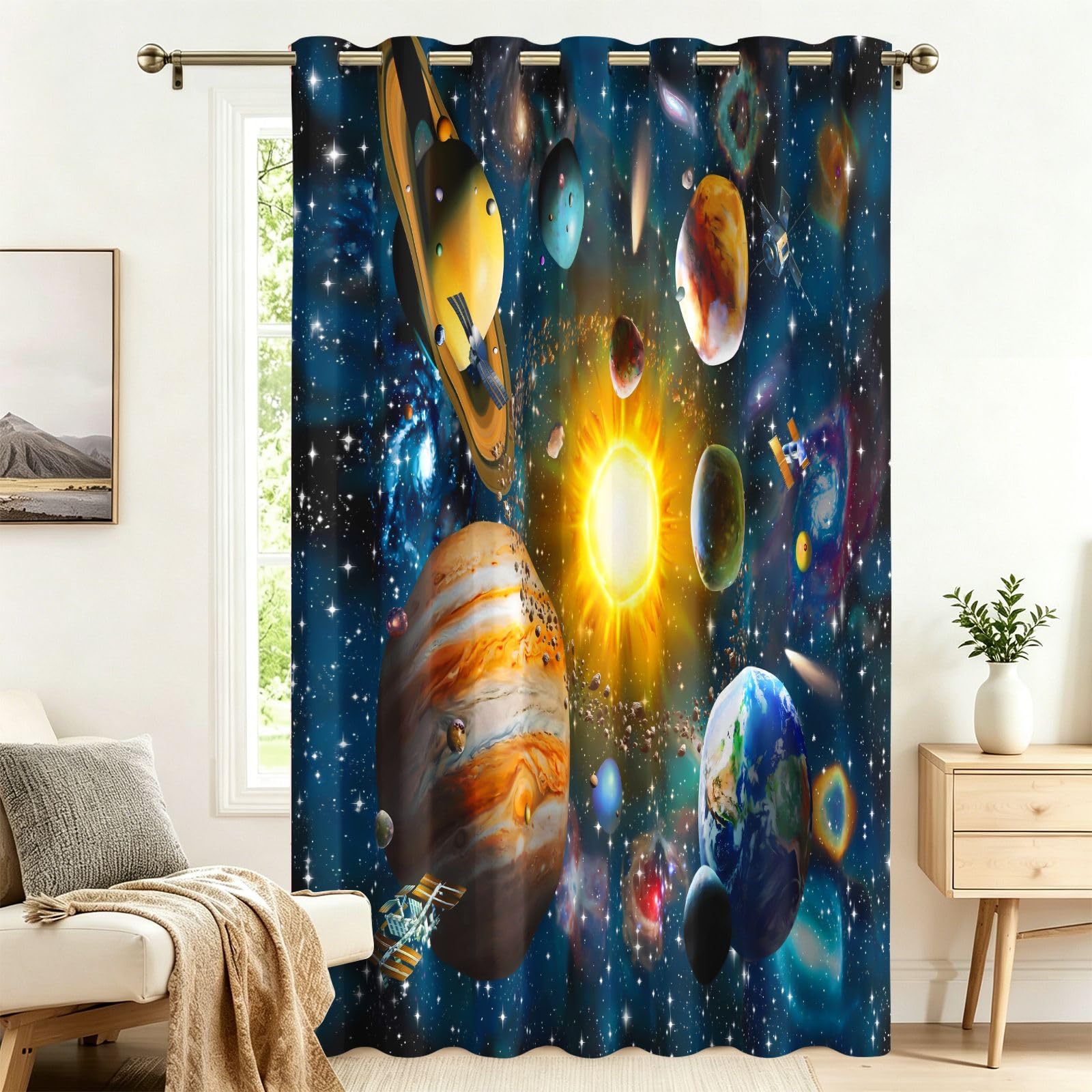 Rideau occultant système solaire pour chambre enfant et ado