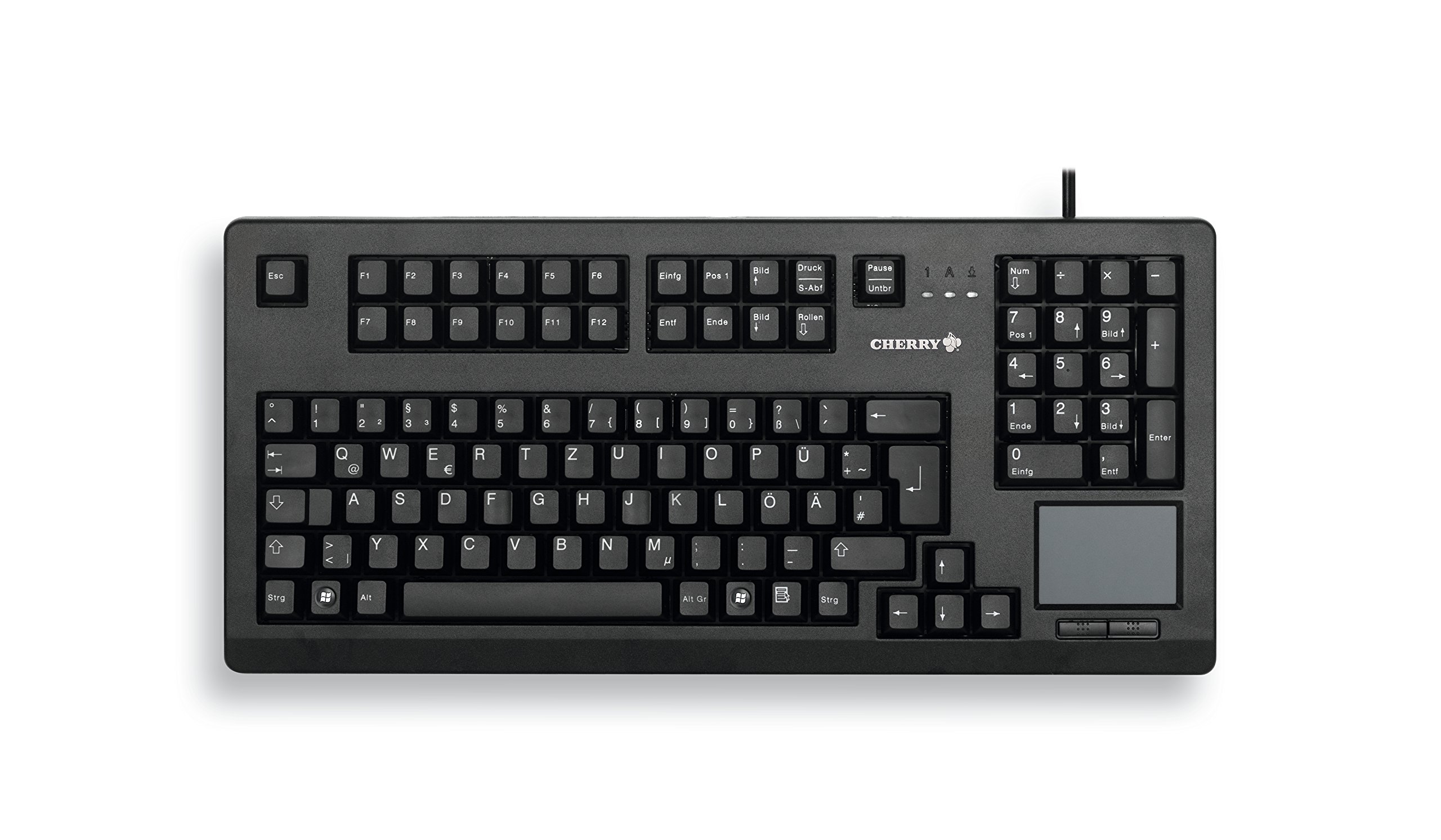 CHERRY TouchBoard G80-11900 tastiera Ufficio USB QWERTY Nordic Nero (CHERRY G80-11900 TOUCHBOARD - PAN-NORDIC) - Versione Tedesca