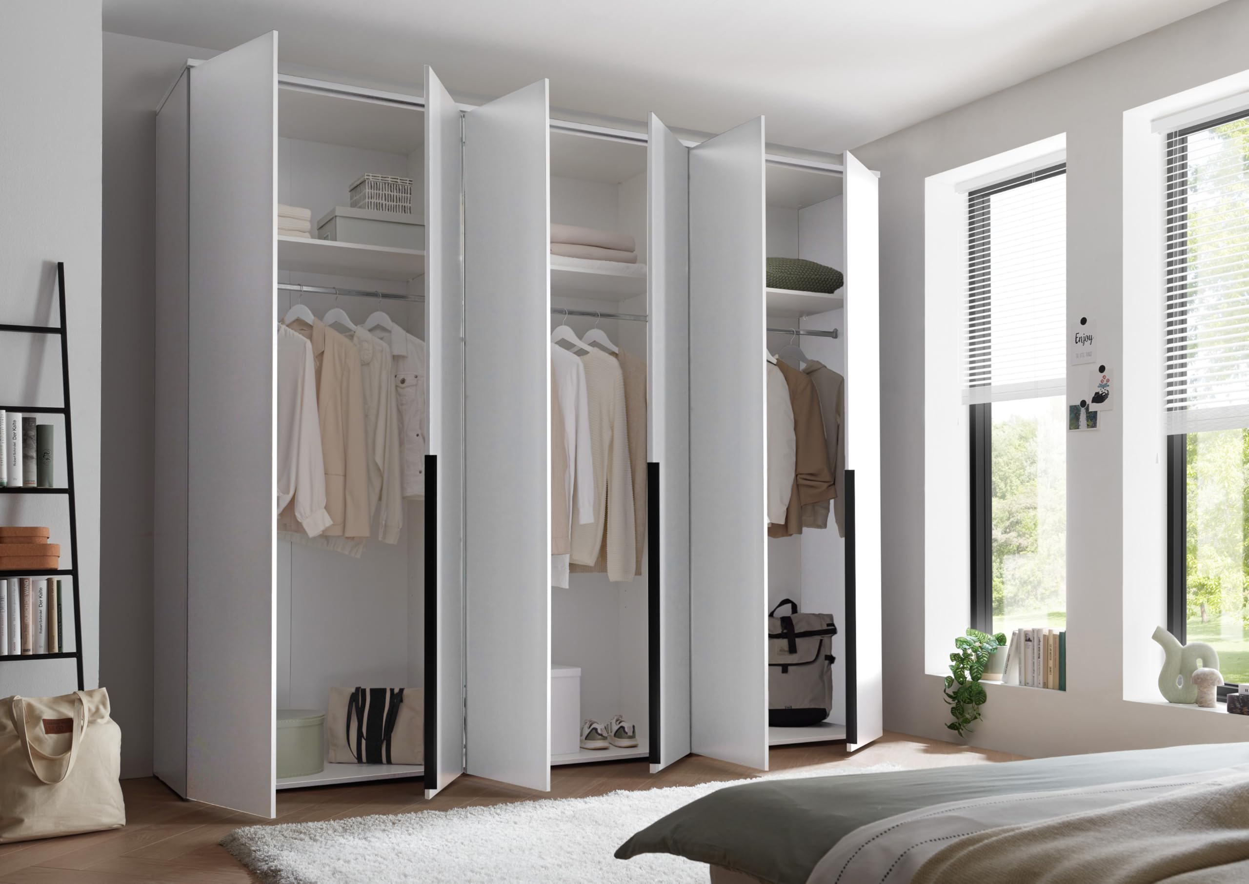 AVANTI TRENDSTORE Civiasco armadio a 6 ante battenti laminato bianco 270x225x52 cm