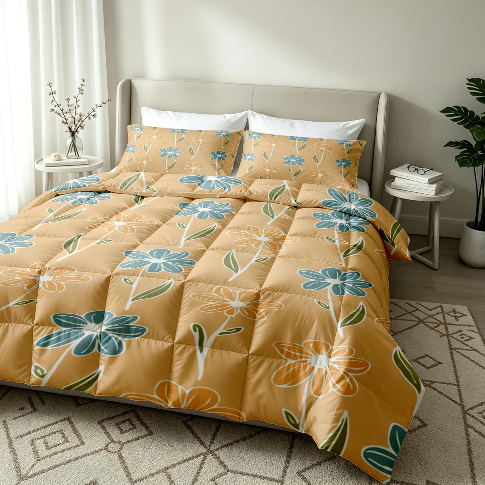 Gänseblümchen Bettdecke ohne Bezug 155x220 cm, 4 Jahreszeiten