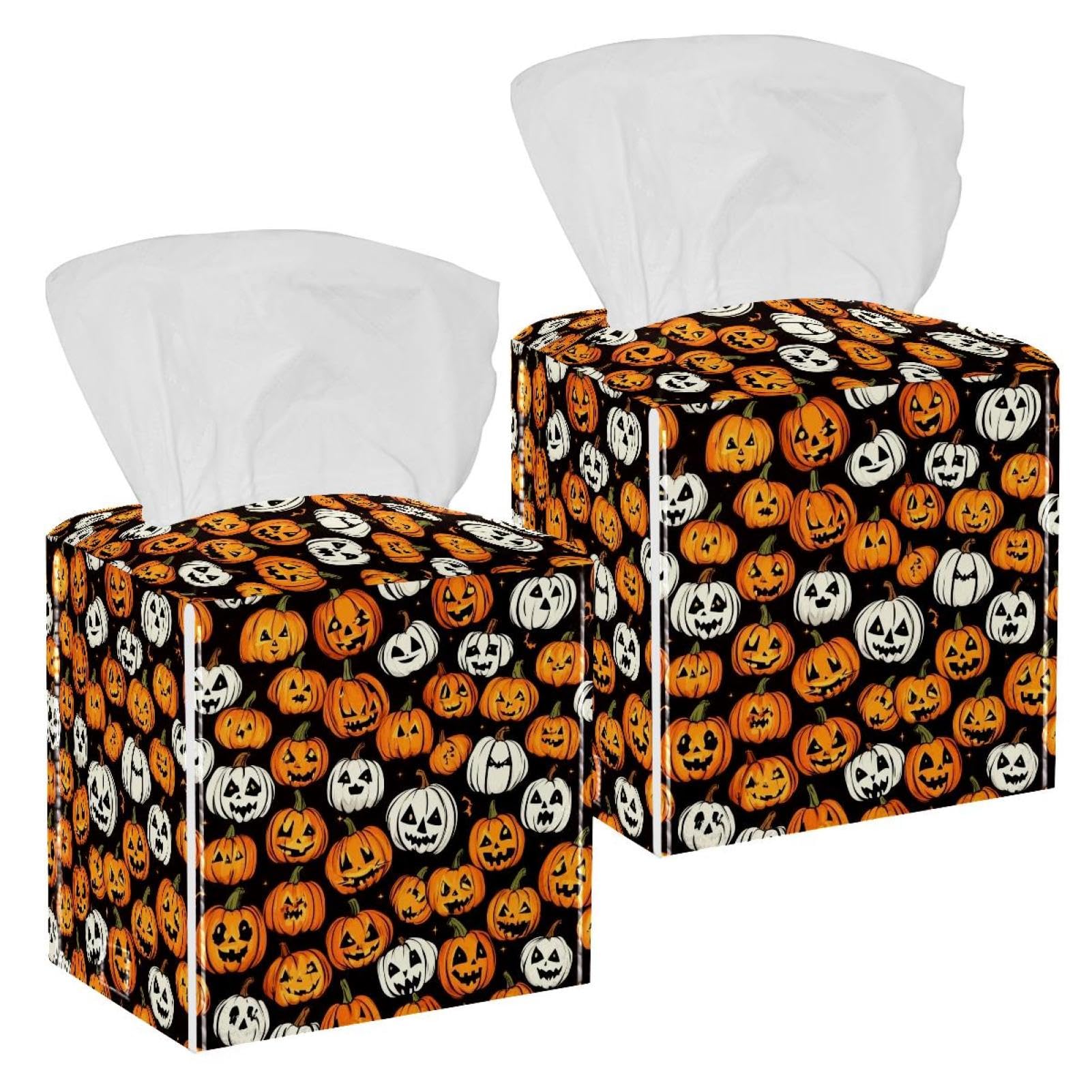 Boîte à mouchoirs en cuir Halloween sans couture : la solution déco pour table et voiture