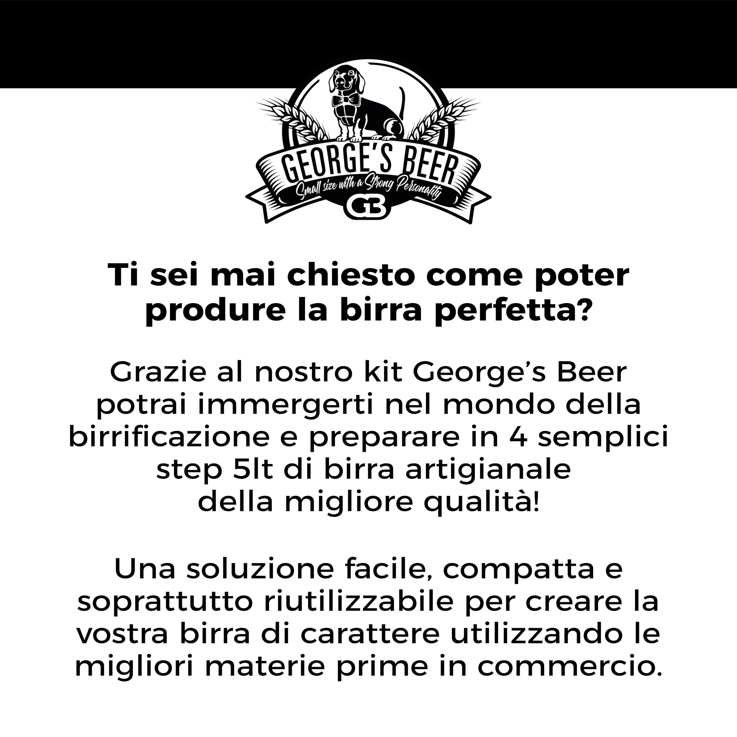Beer & Wine - Kit Fermentazione George's Beer 5l - Birra Artigianale Fatta in Casa - Kit Malto Fermentazione - Kit per Produzione di Birra - Idea Regalo (Kit con Malto IPA)