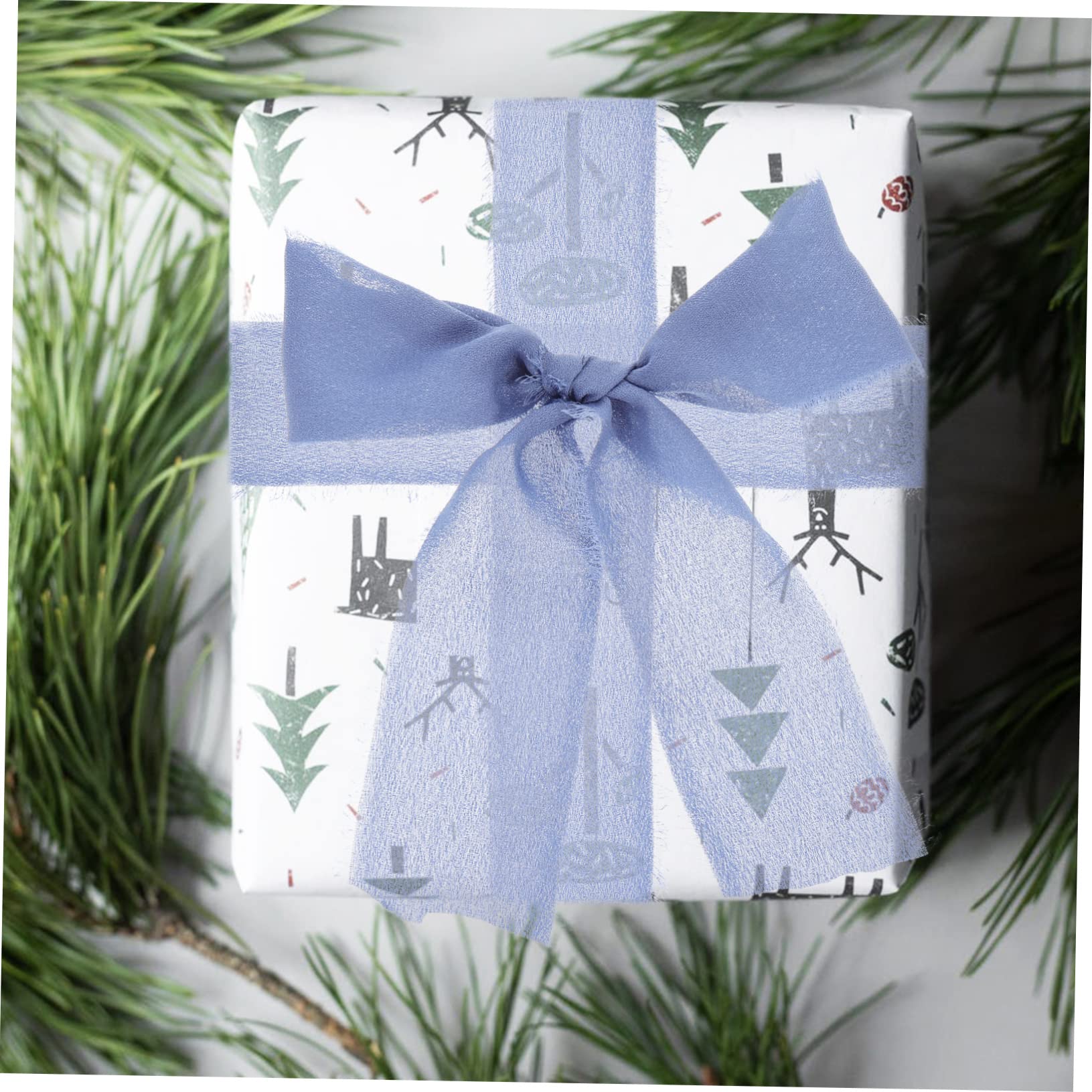 Ciieeo 5 Sets Chiffon-hochzeitsbänder Mit Fransen Für Blumensträuße Zum Basteln Von Geschenkverpackungen 3 Stück * 5