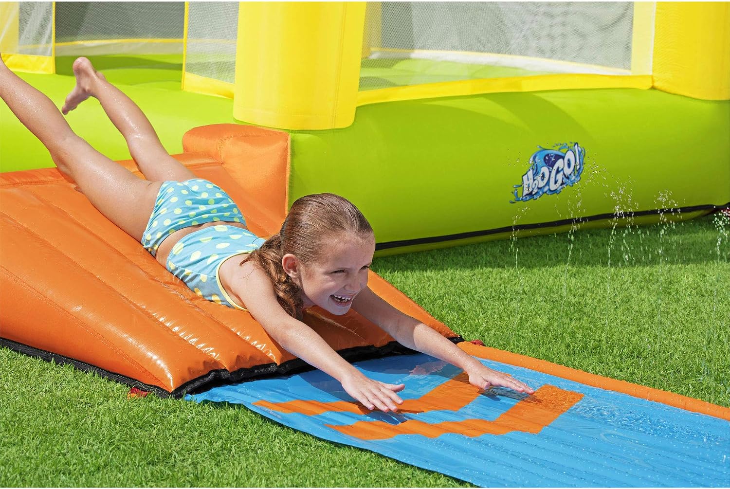 Bestway H2OGO! Splash & Dash Kids Inflatable Outdoor Bounce House and Water Slide Park