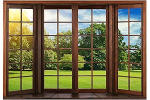 Window Background Backdrop for Home Office, 5X7 Ft Virtual Studio for Photography