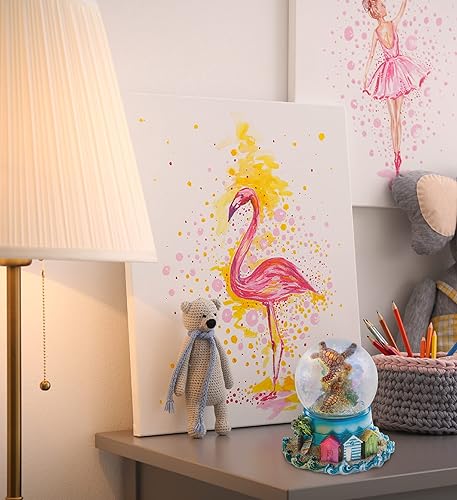 Miniatura 6 de CoTa Global Cool Summer Sea Turtle Snow Globe - Figura de globo de agua con purpurina brillante, adorno coleccionable para decoración del hogar,