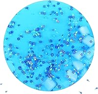 Vista 3 de 7 oz Cubo de Slime de Gel Azul Transparente, Masilla de Cristal, No Pegajosa, Prefabricada, Juguetes para Aliviar el Estrés, Regalos de Cumpleaños
