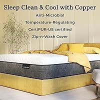 Vista 3 de Yogabed - Colchón de espuma viscoelástica con tejido de alto rendimiento que absorbe el calor y la absorción, espuma viscoelástica certificada