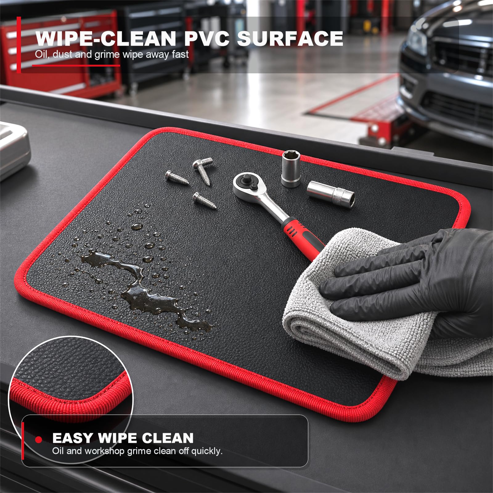 Magnetisches Werkzeugmatten-Set, magnetische Pads für Werkzeuge – robuster magnetischer Werkzeughalter, flexibler Magnetmattenablage, Organizer, für Autoreparatur und Werkstatt, praktische Geschenke