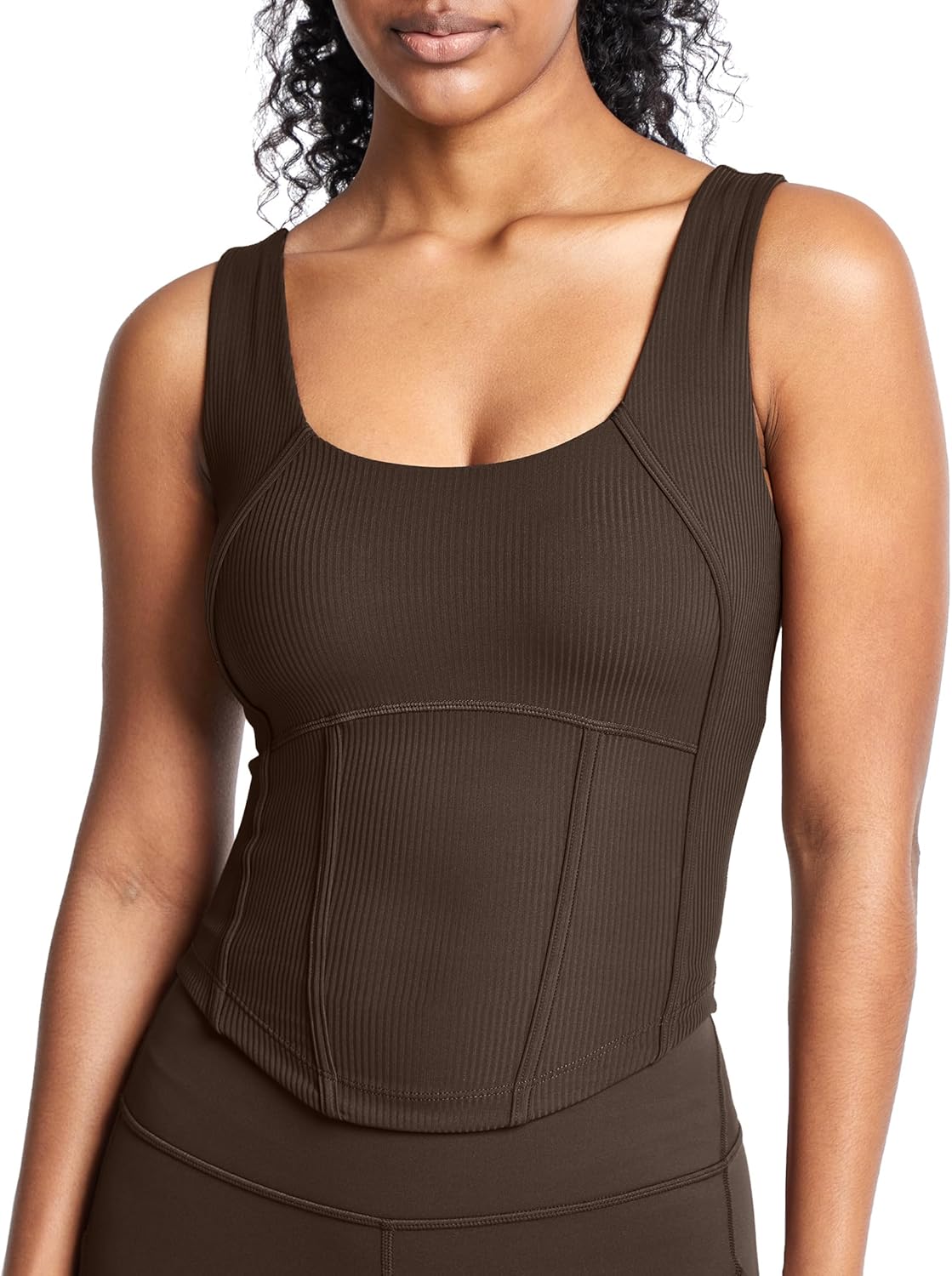 MEIVSO Womens Tennis Tank Tops Built in Bra Tight Fit Scoop Neck Yoga Athletic Shirt