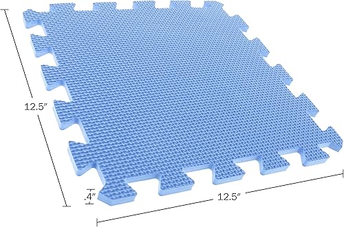 Vista 7 de Stalwart Azulejos de colchón de espuma, relleno de espuma de eva entrelazado por pisos blandos para hacer ejercicio, yoga, acampar, niños, bebés