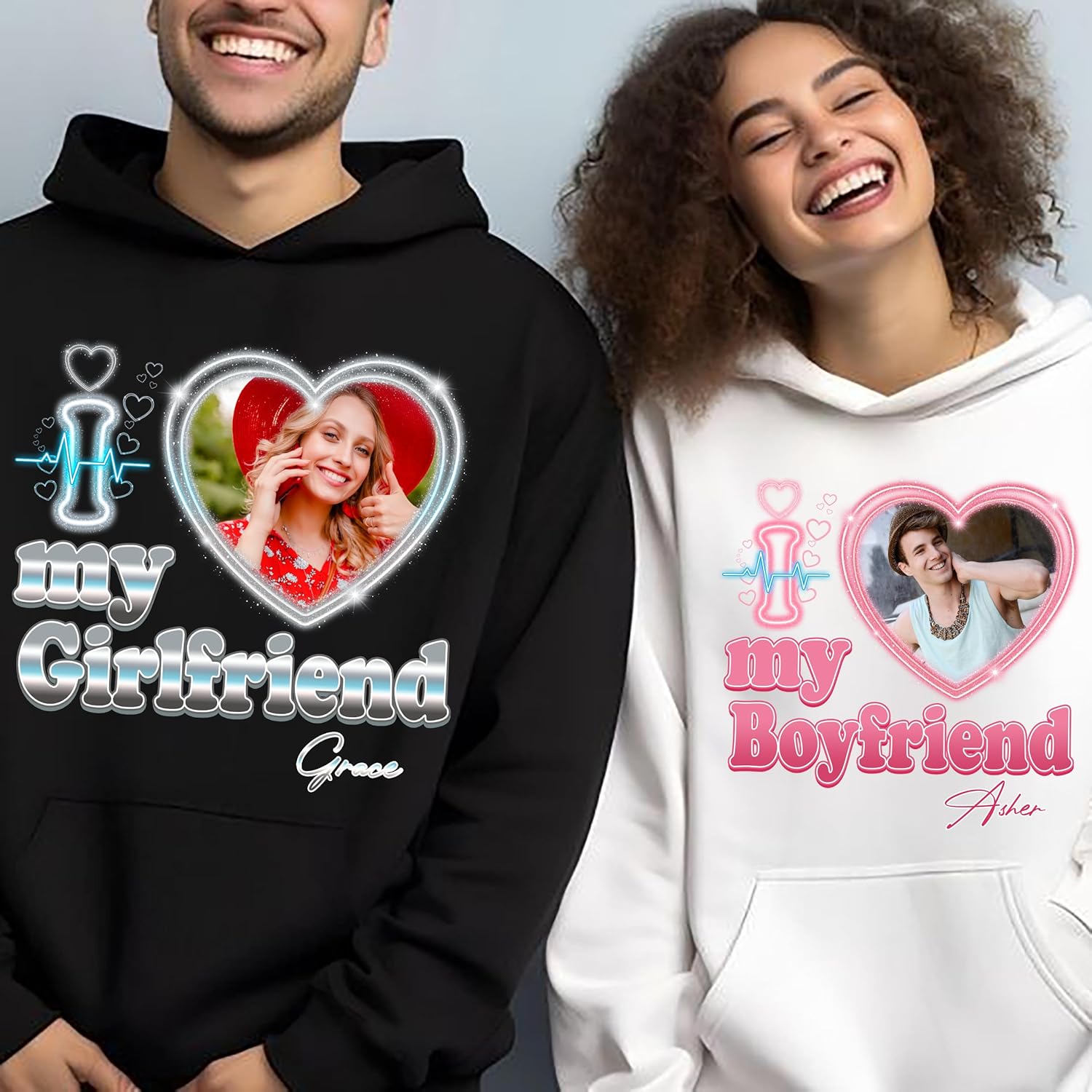 Tehg & Tuhg Custom T Shirts with Text & Picture,Vintage Bootleg Rap Tee for Boyfriend Girlfriend,Gift on Birthday Anniversary - Image 3