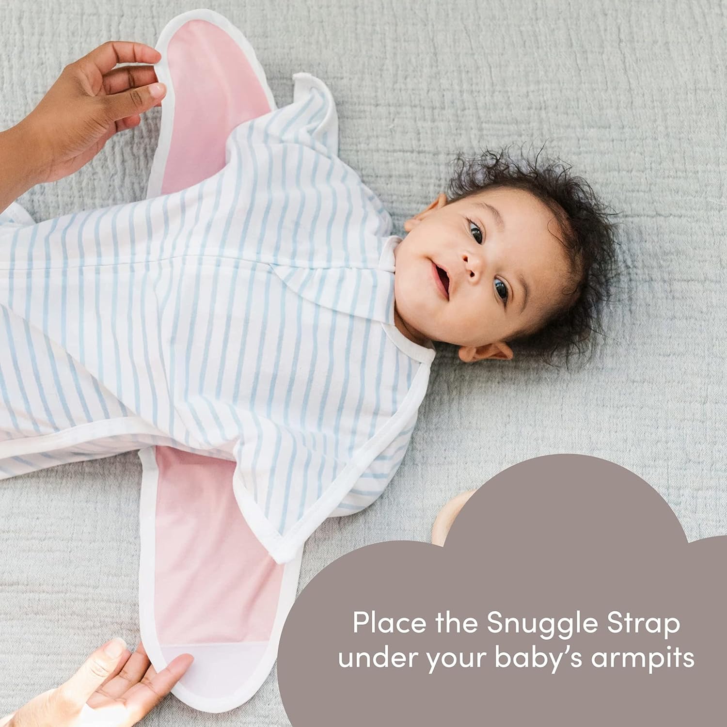 SleepingBaby Snuggle Strap - a Zipadee-Zip Accessory for Cotton Wearable Blanket - Pink