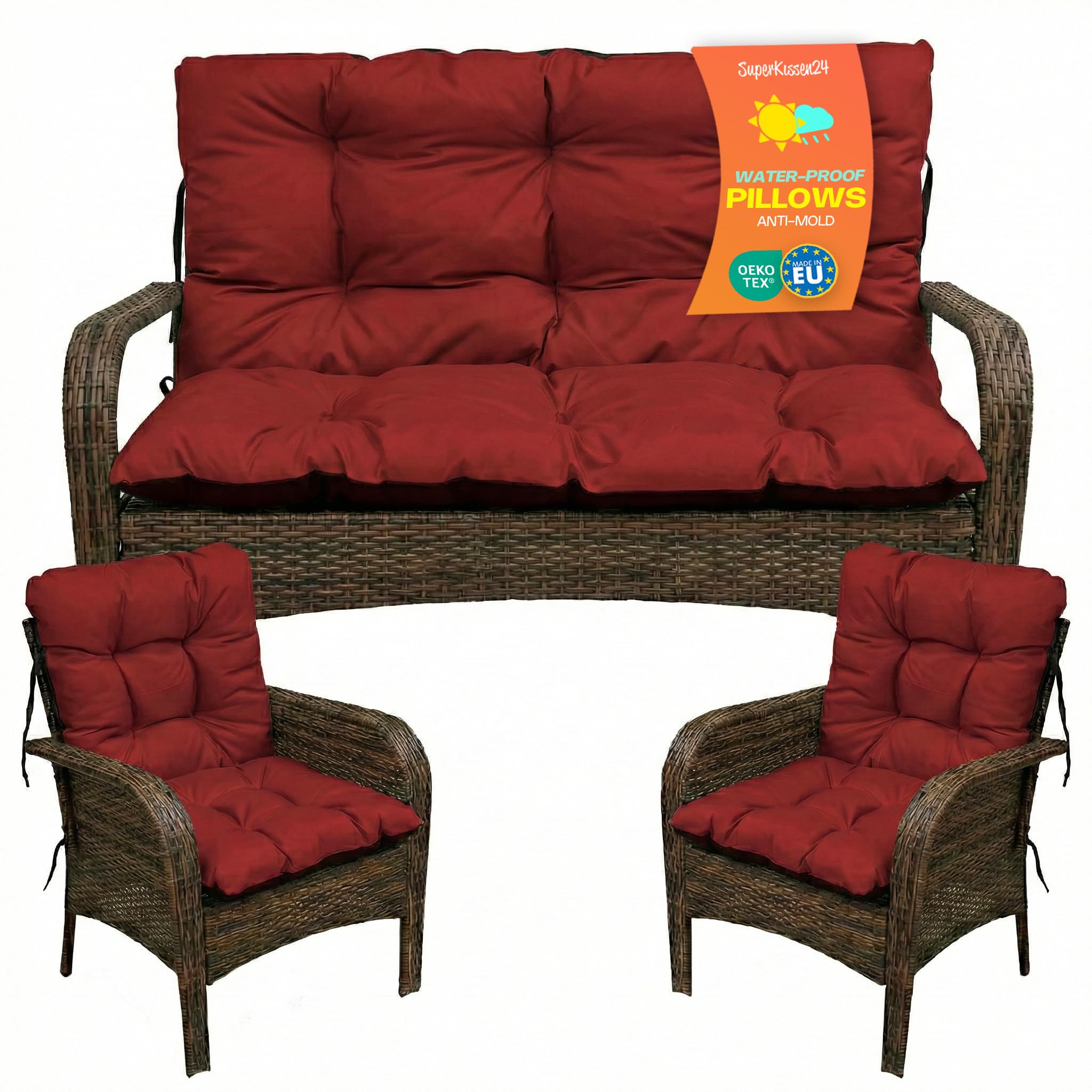 Coussin de chaise longue et dossier de banc imperméable pour rénover votre salon de jardin