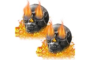 Shimeyao 9 x 6.7 x 6 Inch Metal Fireproof Fire Pit Skull...