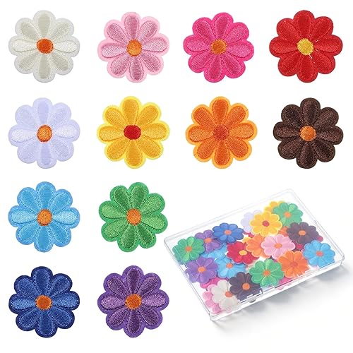 36 Pcs Embroidered Floral Applique, Sew On Decorative Patches, 12
