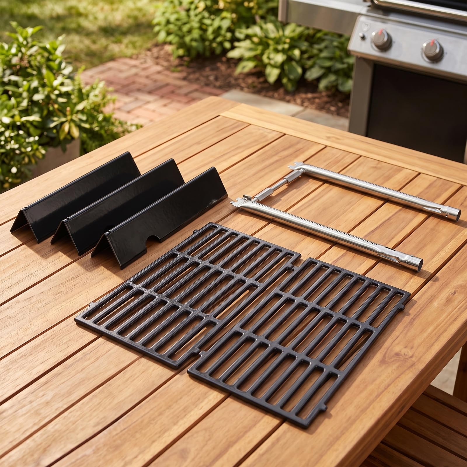 Rejillas Parrilla Resistente Al Óxido Placas Placa Térmica con Rejillas Cocción Construcción Sólida Protector Térmico para Cocineros Al Libre