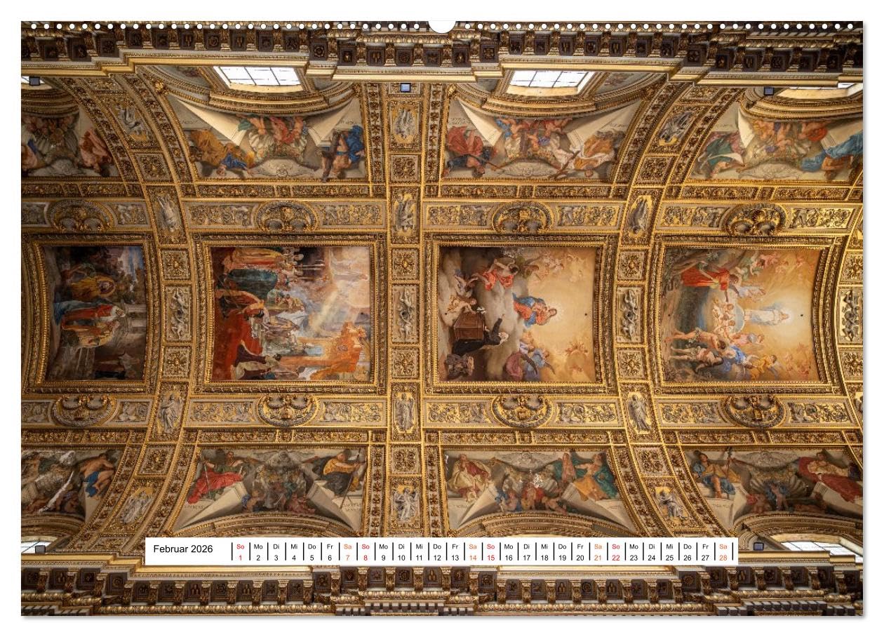 Gewölbe des Glaubens – Kirchendecken Europas (Wandkalender 2026 DIN A2 quer), CALVENDO Monatskalender: Kuppeln, Türme, Kreuzgewölbe - Kirchenkunst Europas (CALVENDO Orte)