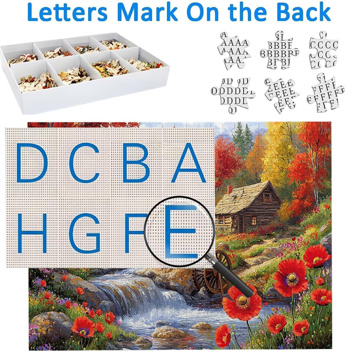 Puzzle 6000 elementów, puzzle dla dorosłych, wyzwanie puzzle, puzzle dla całej rodziny, napis na plecach, prezenty dla mężczyzn i kobiet, temat: (leśny domek) z-731