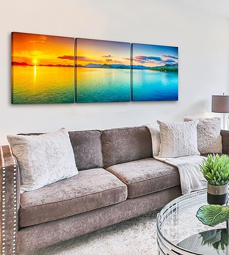 Miniatura 2 de Lienzo decorativo para pared, 3 piezas, paneles múltiples, grandes, diseño moderno y decorativo para sala de estar, comedor, cocina, habitación y