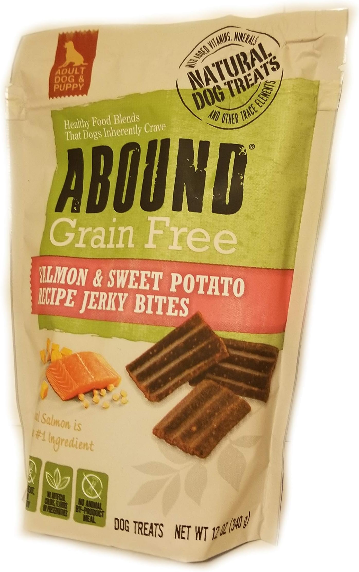 Abound Grain Free Salmon & Sweet Potato Recipe Jerky Bites, 12 oz
