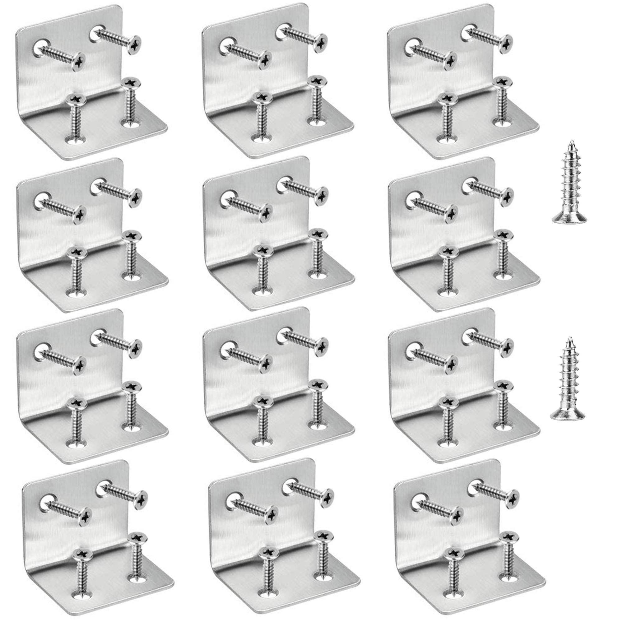 Buy 12 Pcs Corner Brace L Brackets Shelf Bracket Corner Angle Braces 90