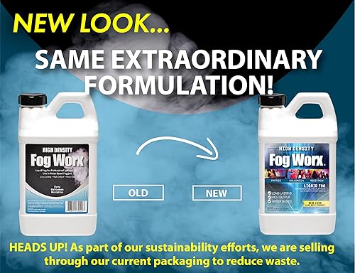 Vista 2 de FogWorx - Jugo de niebla de alta densidad extrema, de larga duración, alto rendimiento, líquido para máquina de niebla a base de agua, medio galón