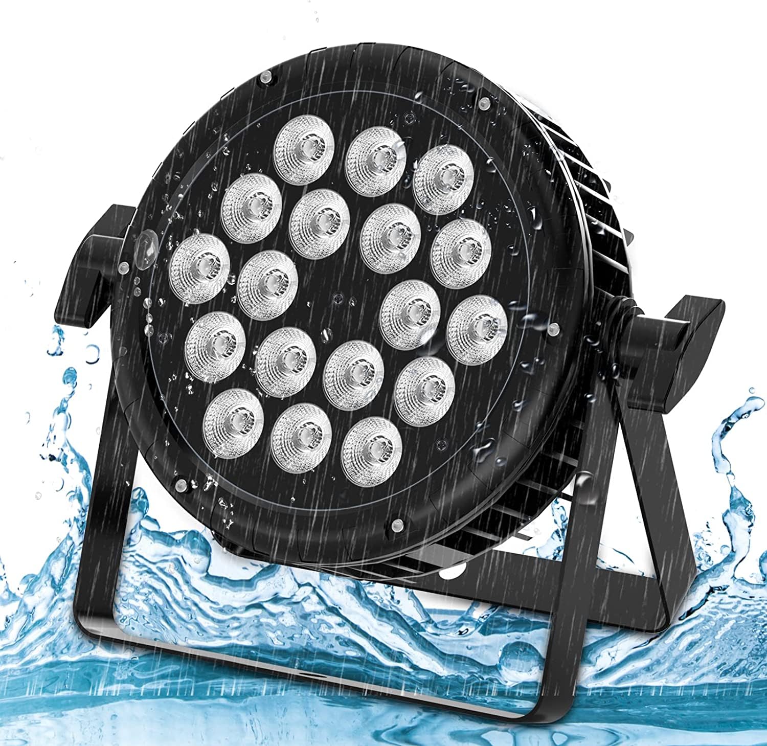 U`King Par LED RGBW IP65 Impermeabili, 180W Luci da Palco Esterni Discoteca Effetti con Impermeabile Cavo, Faretti Luci di Scena per Discoteca Matrimoni all'Aperto Natale Feste