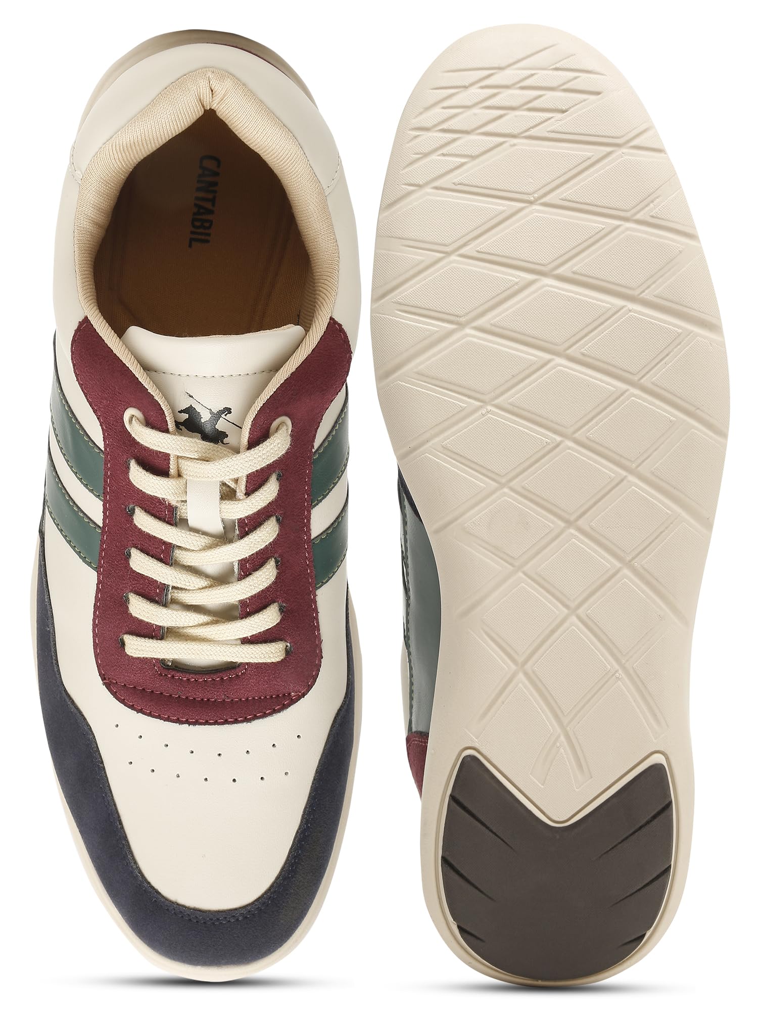 Cantabil Beige Men Color Block Casual Sneakers Shoes l Casual Sneakers Shoes for Men l Shoes for Men (MFTW00035_BEIGEMIX_24.2-24.9) (B0D7SHMFFS) Amazon Price History, Amazon Price Tracker